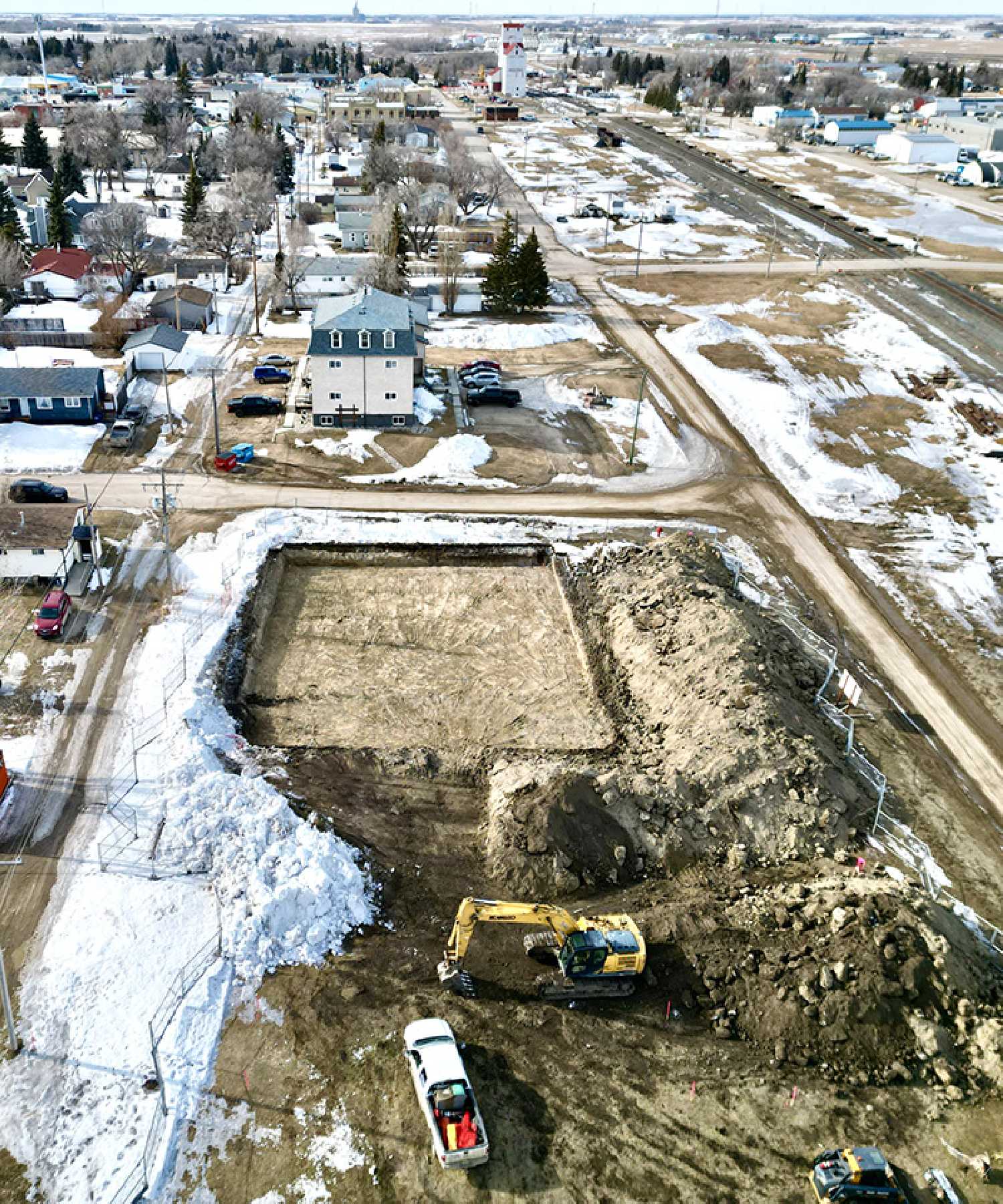 Keller Developments has started construction on two 12-unit apartment buildings on South Front Street in Moosomin.